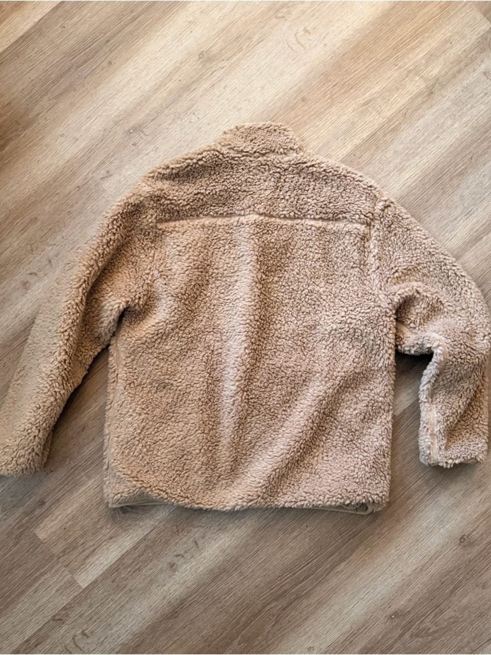 TNA Cozy Teddy Zip-Up Jacket in Taupe - Picture 3 of 5